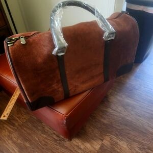 Vintage Marlboro Suede Duffle Bag